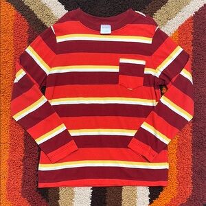 Red Striped Long Sleeve Shirt